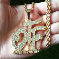 Golden OTF Only The Family Pendant encrusted in Zirconia Jewels