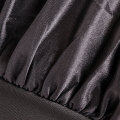 Wide Band Sleep Bonnet Cap in breathable Black Satin Fabric