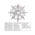 18-in-1 Snowflake Portable Multi-tool Screwdriver & Wrench (silver)