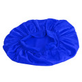 Wide Band Sleep Bonnet Cap in breathable Blue Satin Fabric