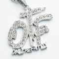 Silver OTF Only The Family Pendant encrusted in Zirconia Jewels