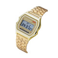 Retro Classic Design Steel Digital Wristwatch (gold)