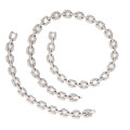 Cuban Iced CZ Diamond Necklace & Bracelet Set (Silver)