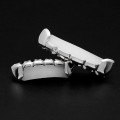 HipHop Silver Plated Bar Style Edge Strip Teeth Grillz (set)