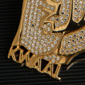 Iced Kasi Kwaal Polished CZ Diamond Pendant (Gold)