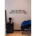 Walk Through the Dark Valley with Confidence - Psalm 23:4 Bible Verse Wall Sticker Decal