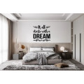 Bedroom inspirational wall quotes - It all starts with a dream