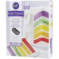 Wilton Easy Layer 6 inch Rainbow Colours Cake Baking Pan Set Non Stick Set of 5