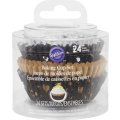 Wilton 24 Pk STANDARD Layering Elegance Black Cupcakes Muffin Party Baking Cases
