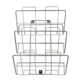 Spectrum Diversified File Holder and Magazine Rack, 3 Tiers, Wall Mount, Chrome