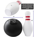 Greenco Giant Inflatable Bowling Set Outdoor and Indoor, Includes a Huge Ball 17" inch Diameter and