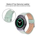 Gear S2 Band - V-Moro Soft Leather Strap Replacement Band with Stainless Metal Adapters for Samsung