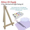 Kubesa Art Supply 11-piece Table Easel with Acrylic Painting Set