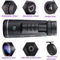 Outdoor 40 X 60 HD Optical Monocular Telescope with Smartphone Mount & Tripod For Hunting Hiking