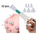 12PCS Chinese Vacuum Cupping Kit Pull Out a Vacuum Apparatus Therapy Set