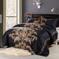 1 Floral Duvet Cover Set Queen Size European Damask Comforter Cover with 2 Pillow Shams