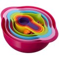 10 PCS STYLE TRENDY COLORFUL MIXING BOWL
