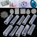 115Pcs/Set Silicone Casting Molds and Tools Jewelry Pendant Resin Mould With Bag DIY