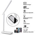 Portable Table Lamp Touch Control USB Rechargeable Desk Lamp With QI Wireless Phone Charger