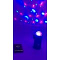 Cool camping lights with disco light ball 1w+6 led+3 color led solar lantern