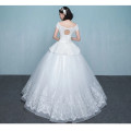 white  ball gown lace wedding dresses