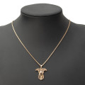 Fashion Puppy Pendant Chain Gold Plated Necklace for Men