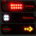 2x 12V LED Trailer Truck Rear Tail Brake Stop Turn Light Indicator Reverse Lamp