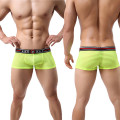 Mens Sexy Low Waist Transparent Stripes Mesh Breathable Thin Boxers Underwear
