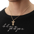 Fashion Puppy Pendant Chain Gold Plated Necklace for Men