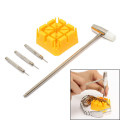 5Pcs Watch Band Strap Holder Hammer Punch Pins Link Remover Watch Repair Tool Set