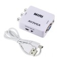 1080P Mini Video Converter RCA AV to VGA Video Converter + Audio to PC HDTV