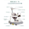 Six Wheel Multifunction Anti-rollover Baby Walker with Can adjustable Infant Push Trolley with Light