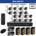 AHD 16 Channel Kit - 16 Channel Camera AHD CCTV Security Recording System