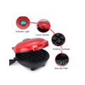 350W Non-Stick Mini Waffle Maker - Red
