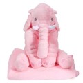 Elephant plush pillow with a blanket [Grey]