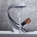 Jack Brown Basin Sink Mixer Waterfall Faucet Bathroom Tap -SILVER