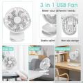 Usb Portable Clip On Stroller Fans with 4 Speeds Quiet Mini Table Fan