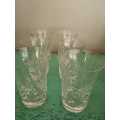 Set of 6 Stuart Crystal  Water Glasses