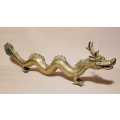 Antique Chinese Dragon Brass Sculpture - Large 57cm