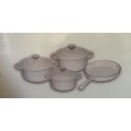 7 pieces cast iron cookware set