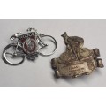 Antique cycling badges. Extremely rare. One from Italy, the other is British.