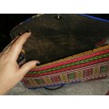 African clutch bag, neck piece, earrings and head scarf