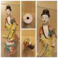 Vintage Chinese mythological figurine- He Xiangu