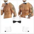 Costume Collar Bow Tie and Cuff Set For Costume Party