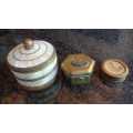 Vintage brass pill boxes and trinket/jewelry box