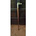 Brass Horse Head Walking Cane, Removable Container for Whiskey