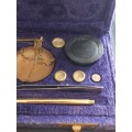Antique Gold scale set with weights in original box