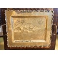 Vintage decorative brass tray