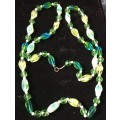 Vintage Murano Art Glass Beads Long Necklace