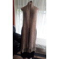 KNITTED TWO TONE LONG  SCARF